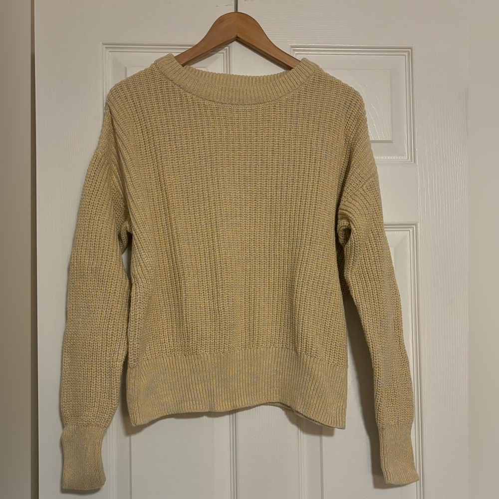 Universal Thread Textured Crewneck Pullover Sweater Yellow Multi Women’s. M